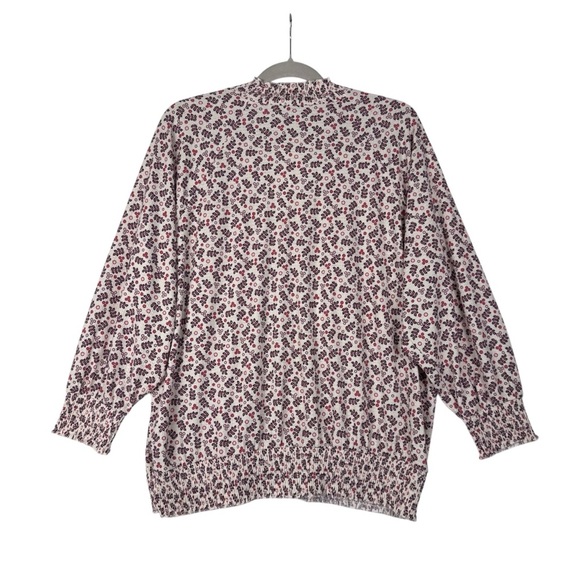 Torrid Textured Jersey Choker Neck Smocked Bottom Top Size 2 Flower print - Picture 5 of 7